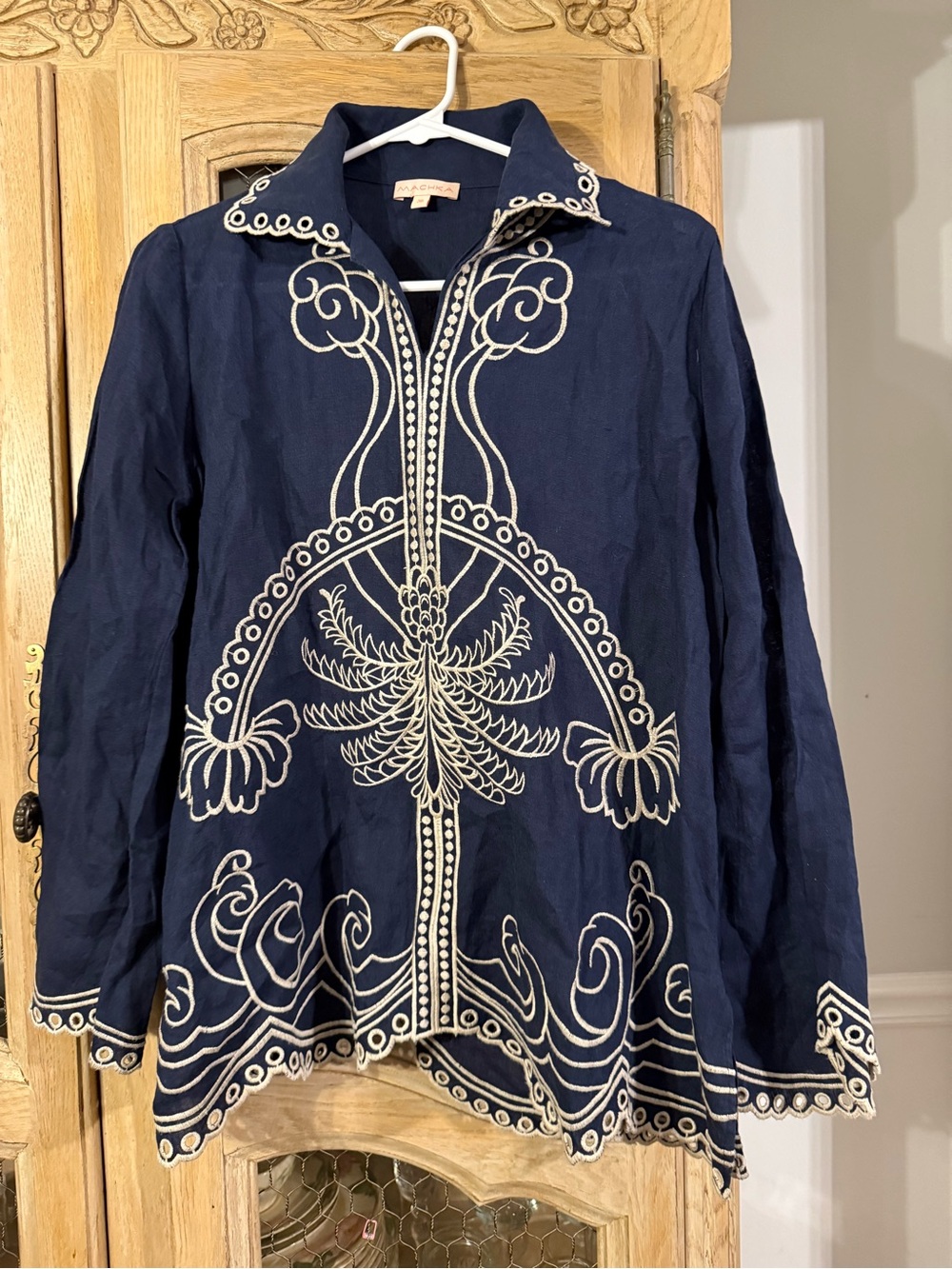 Machka Navy Embroidered Tunic Women's Navy